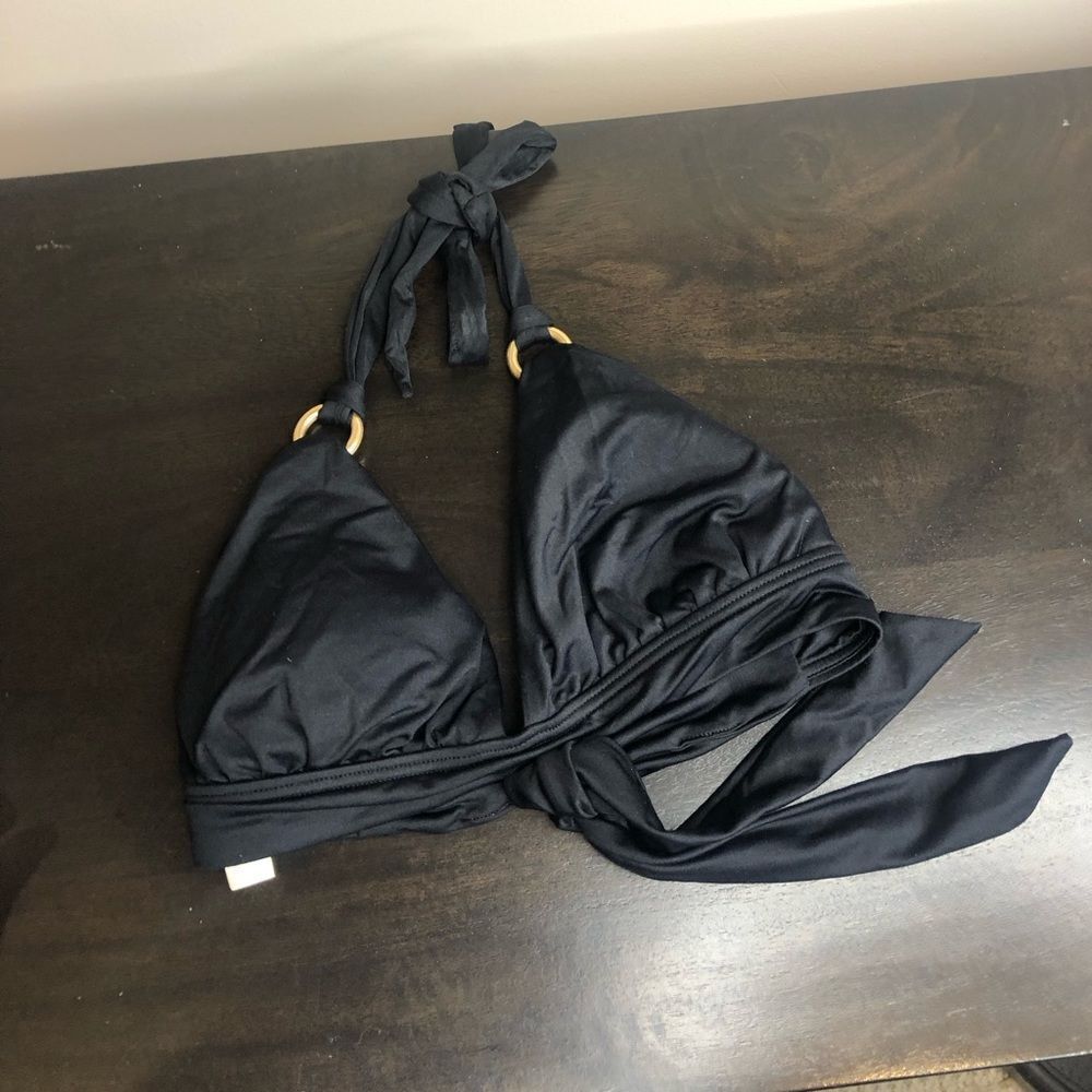 Swim Systems Collection black bikini top with gold hardware size medium - Picture 3 of 9